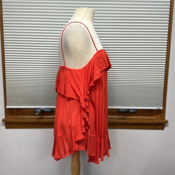 Intimately Free People Cascades Coral Red Tank Top Size Small - Picture 8 of 12